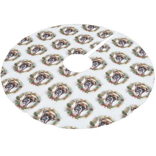 ボクサークリスマスリースフェスティバルカップ ブラッシュドポリエステルツリースカート (アングル)