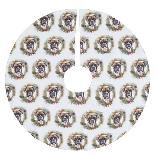 ボクサークリスマスリースフェスティバルカップ ブラッシュドポリエステルツリースカート (正面)