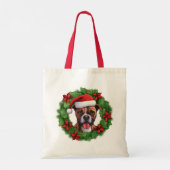 ボクサークリスマスリース トートバッグ (裏面)