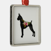 ボクサークロップドイヤーボホフローラシルエット メタルオーナメント (右)