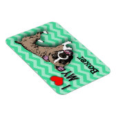 ボクサーグリーンモノクロシェブロン冷蔵庫用マグネット マグネット (右側)