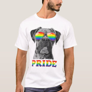 ボクサーゲイプライドLGBTレインボーフラッグサングラスLGBTQ Tシャツ