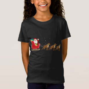 ボクサーサンタクリスマスソリおもしろい- Boxer Dog Xma Tシャツ