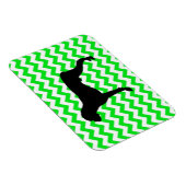 ボクサーシルエットのアイルランド緑のシェブロン マグネット (右側)