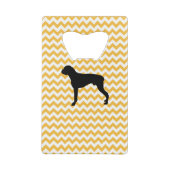 ボクサーシルエット付きパステルオレンジシェブロン クレジットカード栓抜き (裏面)