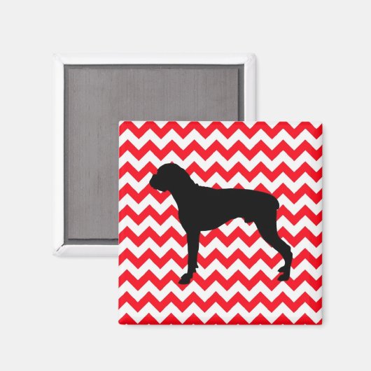 ボクサーシルエット付き消防車レッドシェブロン マグネット (正面/裏面)