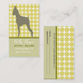 ボクサーシルエット動物とスター。かわいいペット 予約カード (正面/裏面)