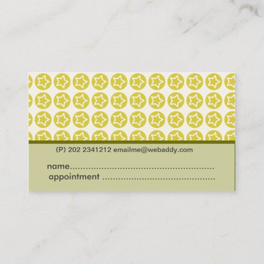 ボクサーシルエット動物とスター。かわいいペット 予約カード (裏面)