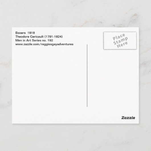 ボクサーズバイジェリコーファインアートリトグラフ ポストカード (裏面)