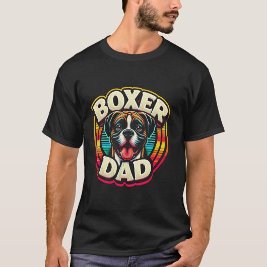 ボクサーダッド 面白い ボクサー犬 ペット メンズ 1 Tシャツ (正面)