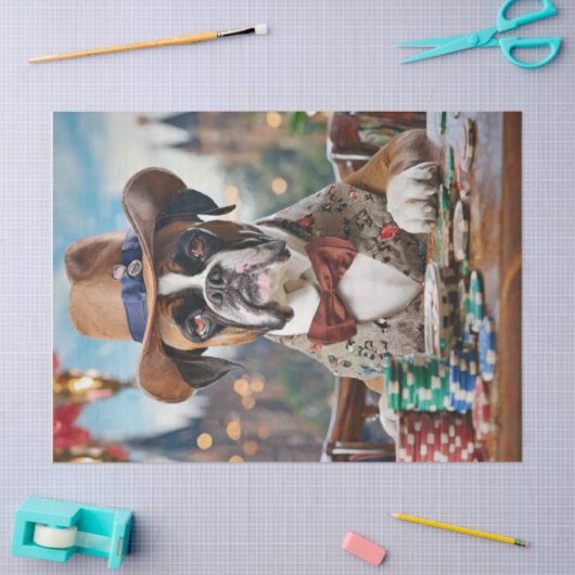 ボクサートランプのポーカーワイルドウェスト遊ウィリー 薄葉紙 (クラフト)