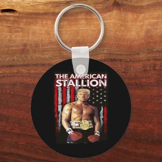 ボクサートランプロッキートランプミームトランプ2024 キーホルダー (正面)