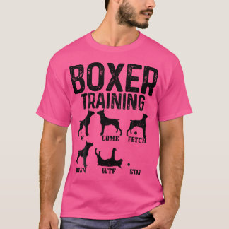 ボクサートレーニングおもしろい犬オーナーボクサーママボクサーパパ Tシャツ