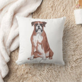 ボクサードウオーターカラーアート絵を描ズ クッション (ブランケット)