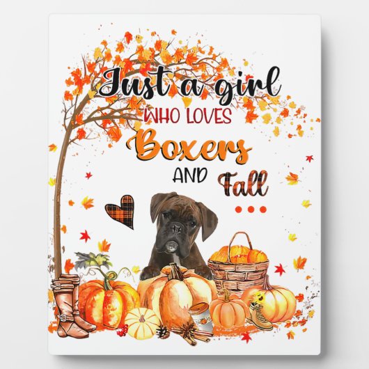 ボクサードグおもしろいルミムハット秋ハッピーサンクスギビン フォトプラーク (正面)