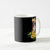 ボクサードグンフラワーボクサードッグママパパ コーヒーマグカップ (正面右)