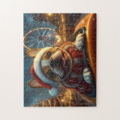 ボクサードッグのジェットコースタークリスマス ジグソーパズル (縦)