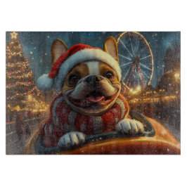 ボクサードッグのジェットコースター クリスマス カッティングボード