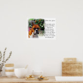 ボクサードッグアートプリント ポスター (キッチン)