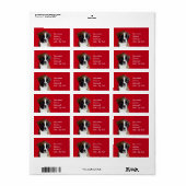 ボクサードッグアートレッド住所 シール (フルシート)