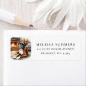 ボクサードッグウィンターフィアレス差出人住所ラベル ラベル (インサイチュ)