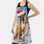 ボクサードッグウィンターワンダーランドクリスマスジョイ エプロン (インサイチュ)