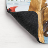 ボクサードッグウィンターワンダーランドクリスマスジョイ マウスパッド (コーナー)