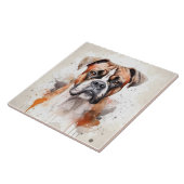 ボクサードッグウォーターカラーペット タイル (側面)