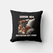 ボクサードッグエラー404モチベーションが見つからない クッション (正面)