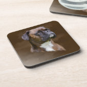 ボクサードッグオイル絵画ポートレート コースター (左側)