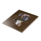 ボクサードッグオイル絵画ポートレート タイル (側面)