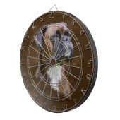 ボクサードッグオイル絵画ポートレート ダーツボード (正面右)