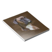 ボクサードッグオイル絵画ポートレート ノートパッド (アングル)