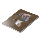 ボクサードッグオイル絵画ポートレート ノートパッド (回転)