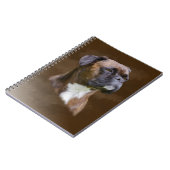 ボクサードッグオイル絵画ポートレート ノートブック (左側)