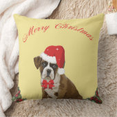 ボクサードッグクリスマスキュートフェスティバル装飾用クッション クッション (ブランケット)