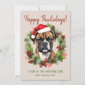ボクサードッグクリスマスハッピーパワリデイズハウリデイズ シーズンカード (正面)