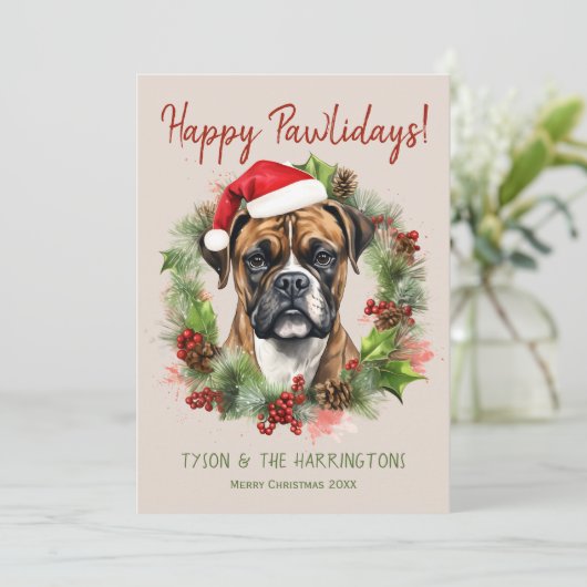 ボクサードッグクリスマスハッピーパワリデイズハウリデイズ シーズンカード (スタンド正面)