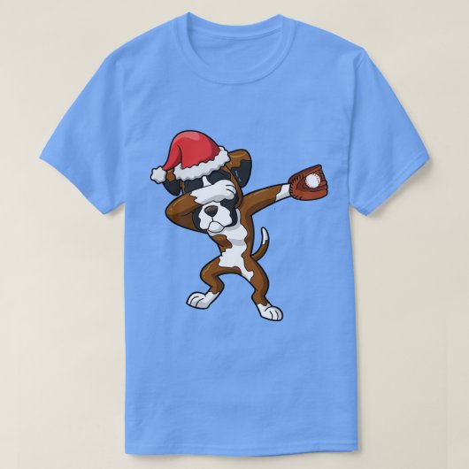 ボクサードッグサンタクロース野球 Tシャツ (デザイン正面)