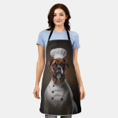 ボクサードッグシェフ エプロン (着用した状態)