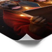 ボクサードッグスクリスマスカロリングフェスティバルホリデー ポスター (角)