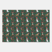 ボクサードッグスサンタポーズキュートペット ラッピングペーパーシート (正面2)