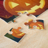 ボクサードッグスパンプキンハロウィンおもしろい ジグソーパズル (側面)