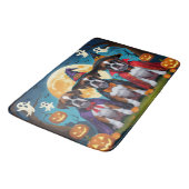 ボクサードッグスパンプキンハロウィンおもしろい バスマット (アングル)