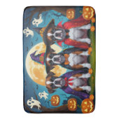 ボクサードッグスパンプキンハロウィンおもしろい バスマット (正面縦)