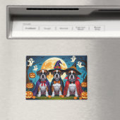 ボクサードッグスパンプキンハロウィンおもしろい マグネット (インサイチュ (食洗機))