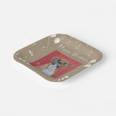 ボクサードッグハッピーバースデー紙プレート ペーパープレート (傾斜あり)