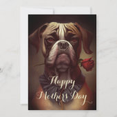 ボクサードッグバラグリーティングホリデーカード シーズンカード (正面)