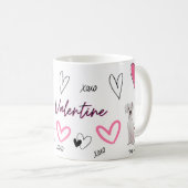 ボクサードッグバレンタインデー コーヒーマグカップ (正面右)