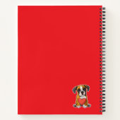 ボクサードッグバレンタイン水彩デザイン ノートブック (裏面)